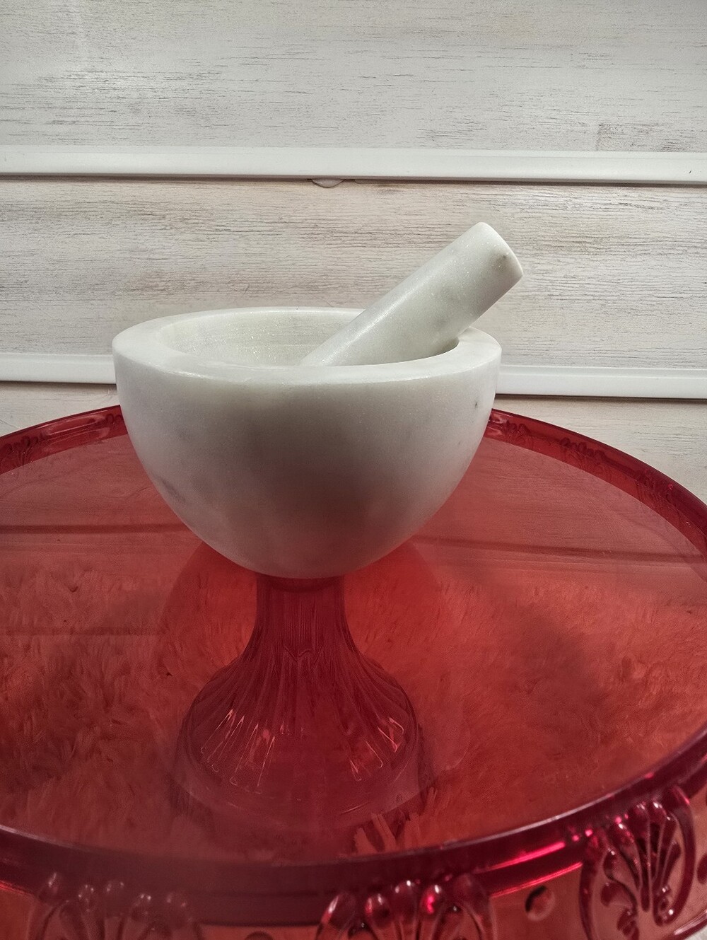 White Marble Mortar and Pestle - Classic Home Art